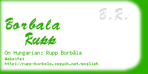 borbala rupp business card